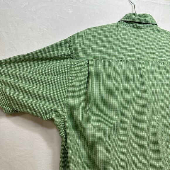 Wrangler Hero Green Check Men's Short Sleeve Buttoned Shirt Size XL‎ Large Woven - Picture 7 of 12